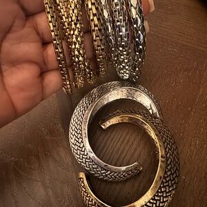 Elegant Gold and Silver Women's Bracelet Stack